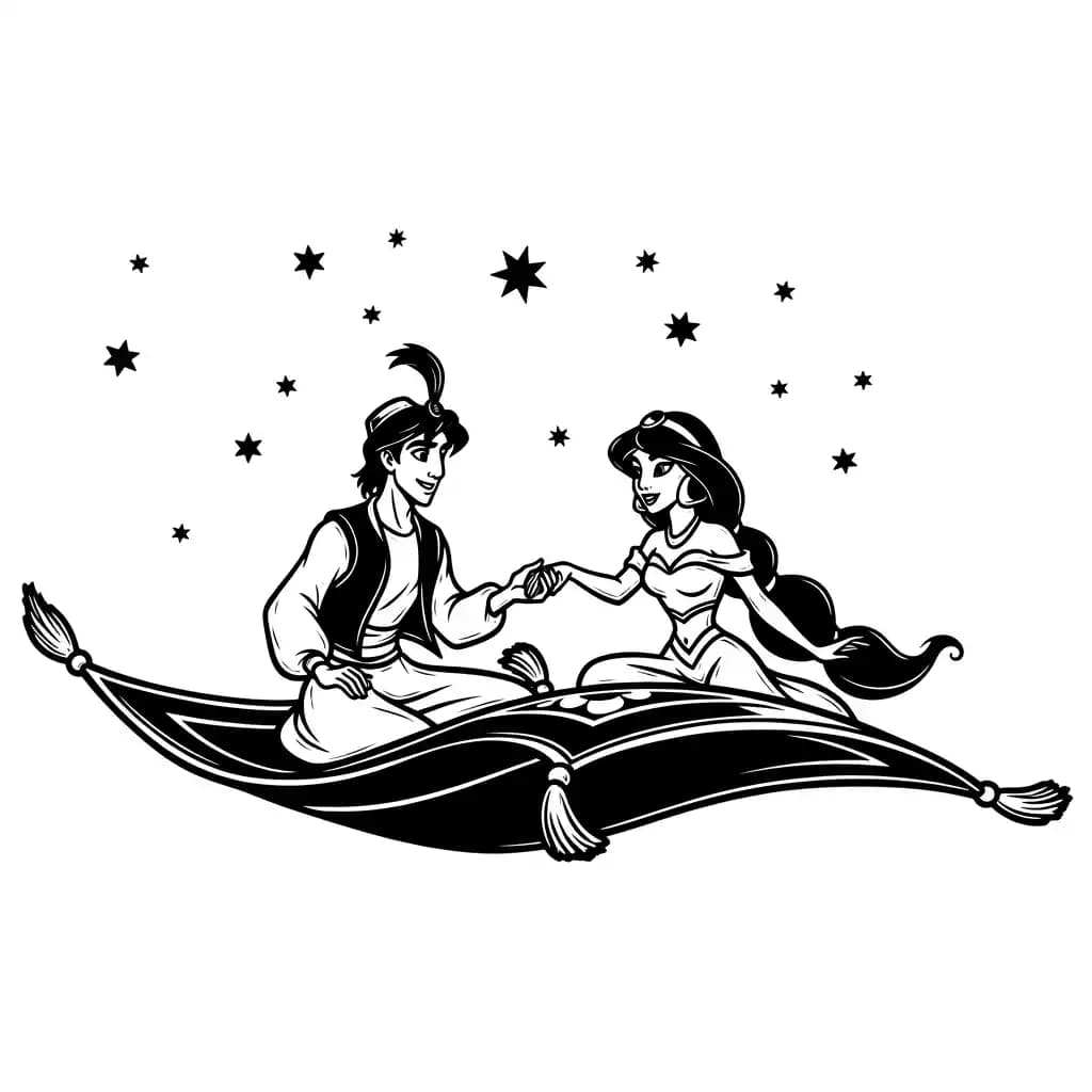 Desenhos da Aladdin para Colorir