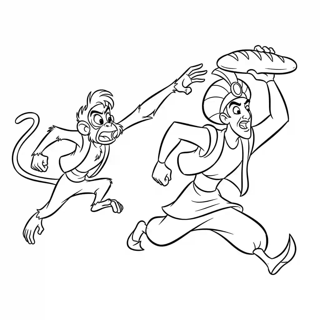 Desenhos da Aladdin para Colorir