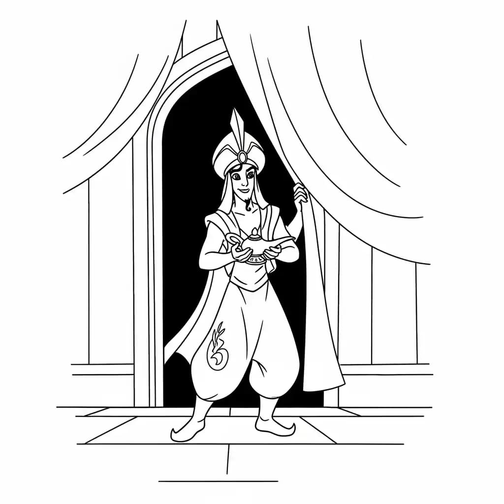 Desenhos da Aladdin para Colorir
