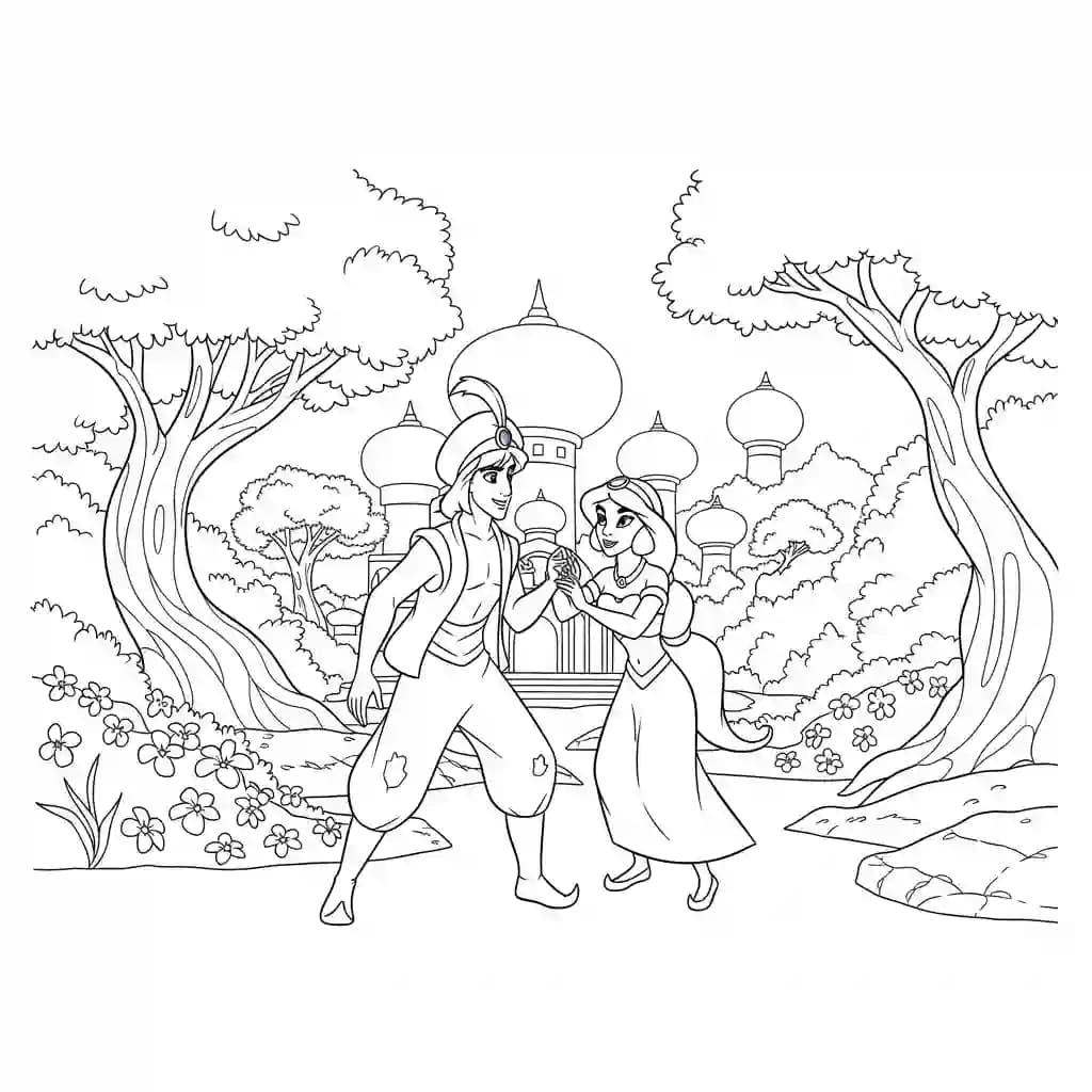 Desenhos da Aladdin para Colorir