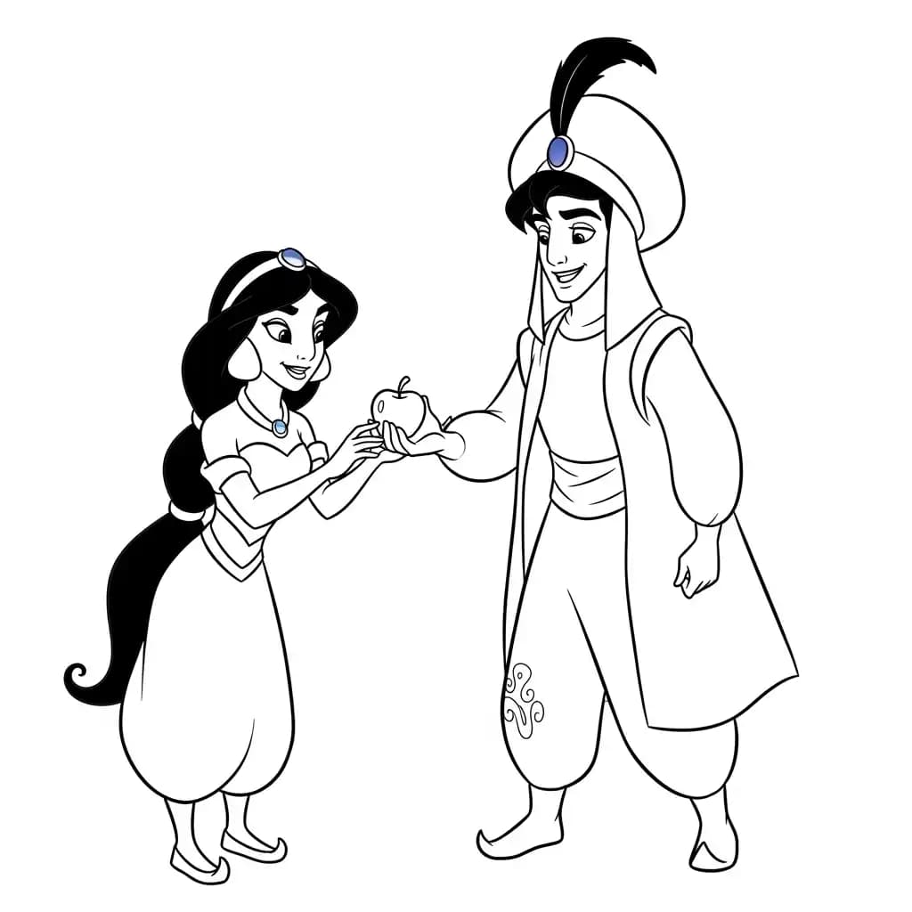 Desenhos da Aladdin para Colorir