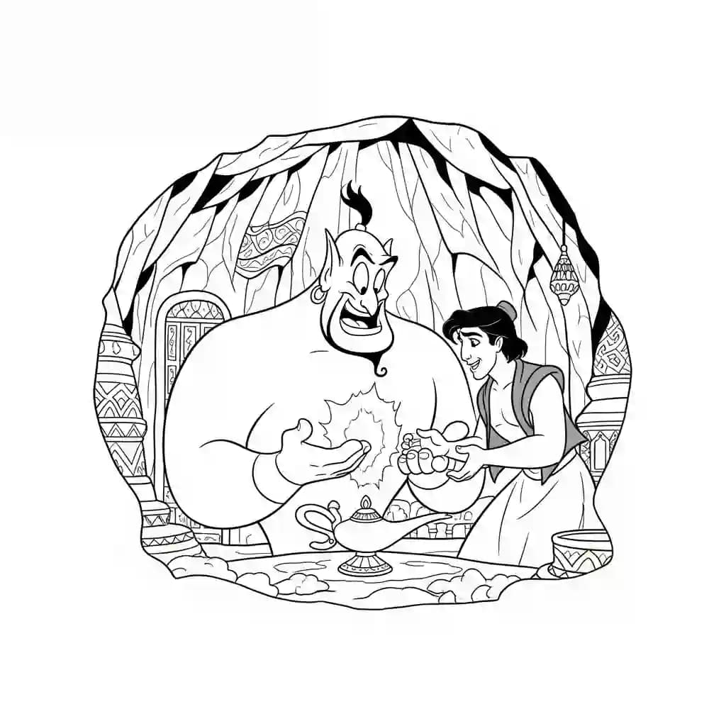 Desenhos da Aladdin para Colorir