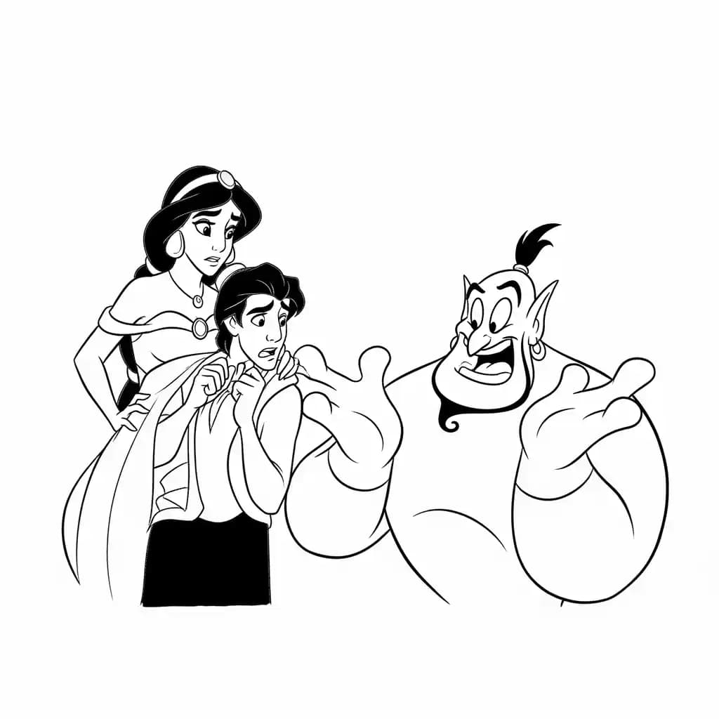 Desenhos da Aladdin para Colorir