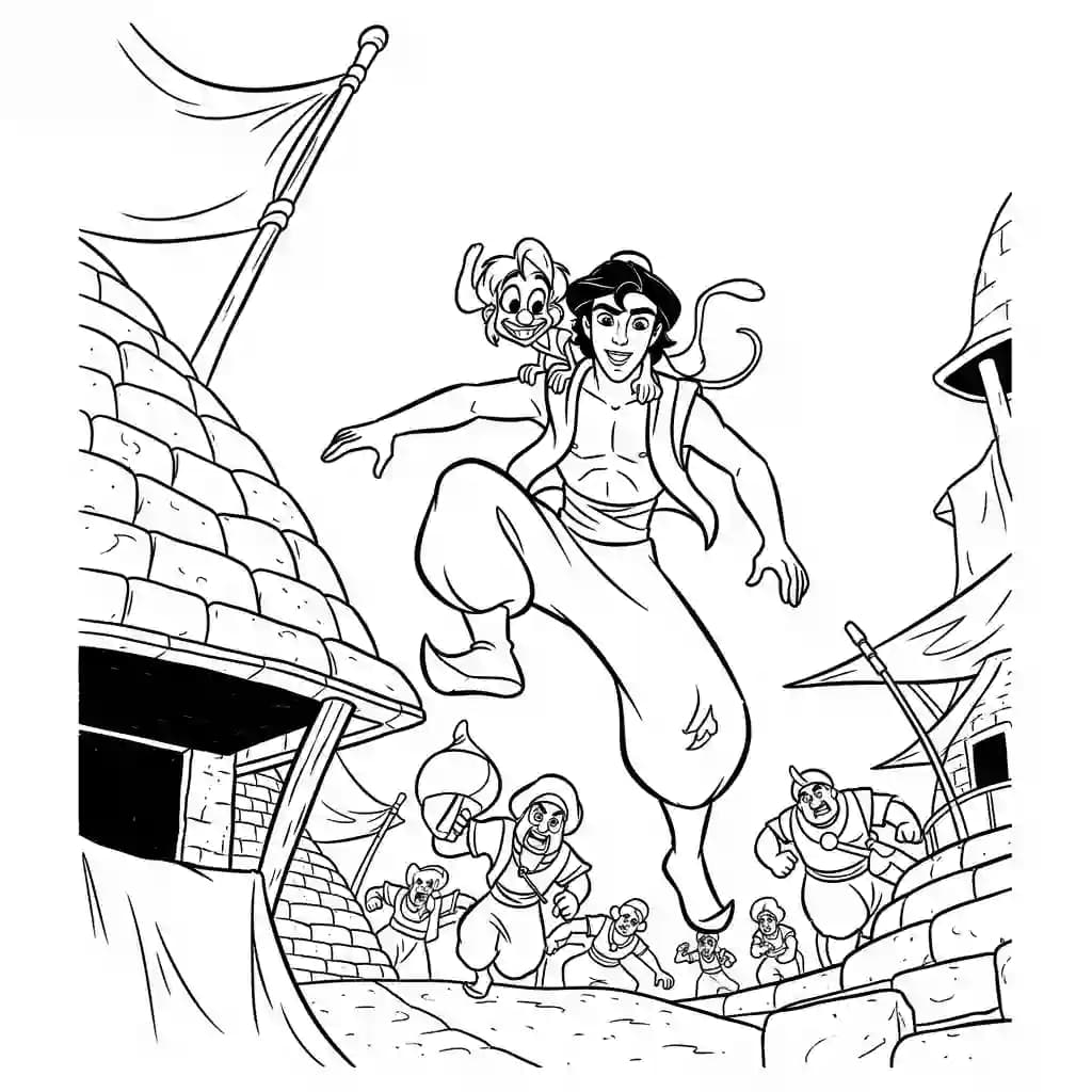 Desenhos da Aladdin para Colorir