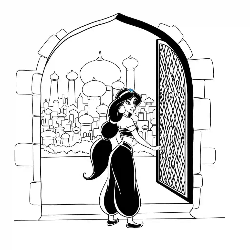 Desenhos da Aladdin para Colorir