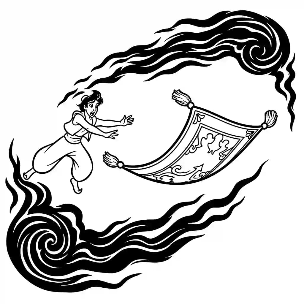 Desenhos da Aladdin para Colorir