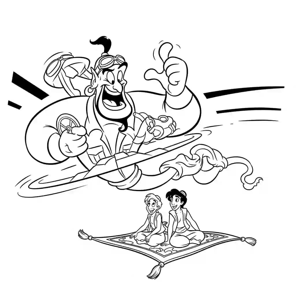 Desenhos da Aladdin para Colorir