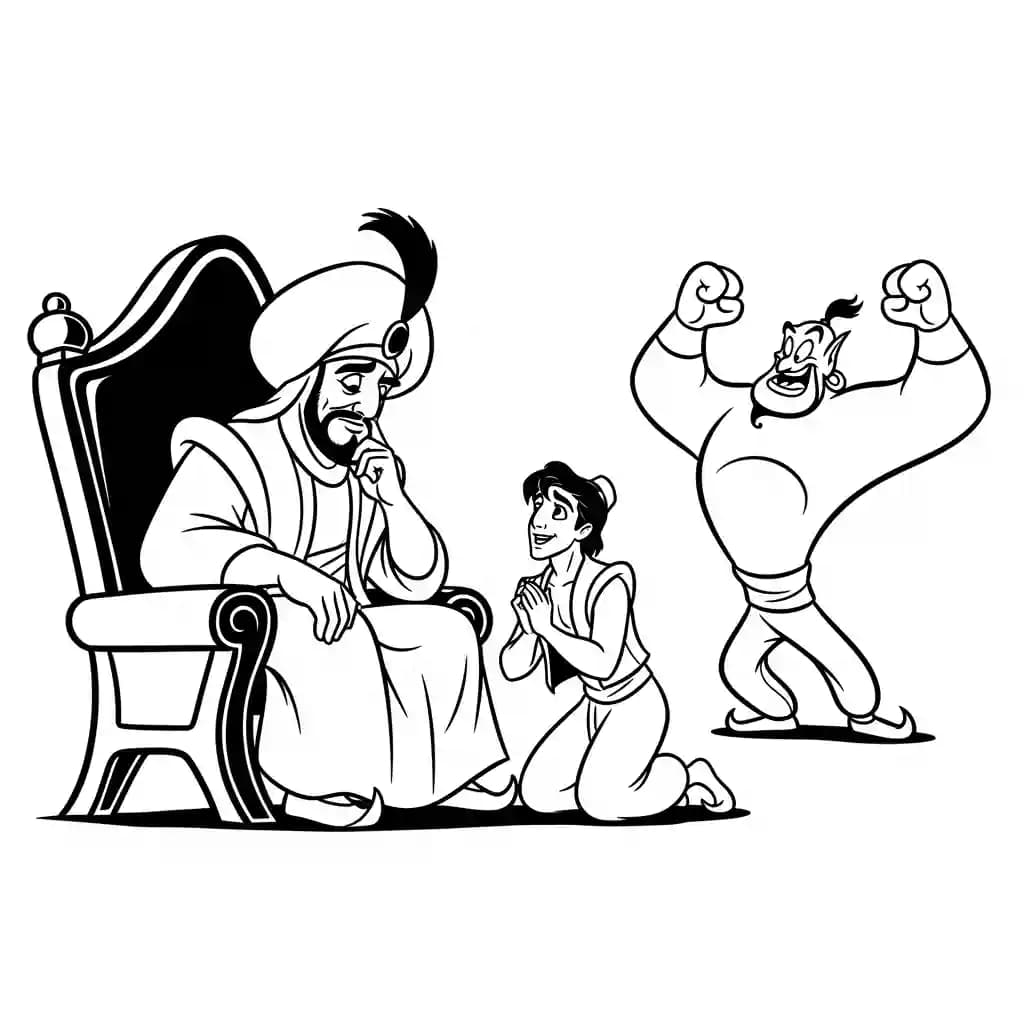 Desenhos da Aladdin para Colorir