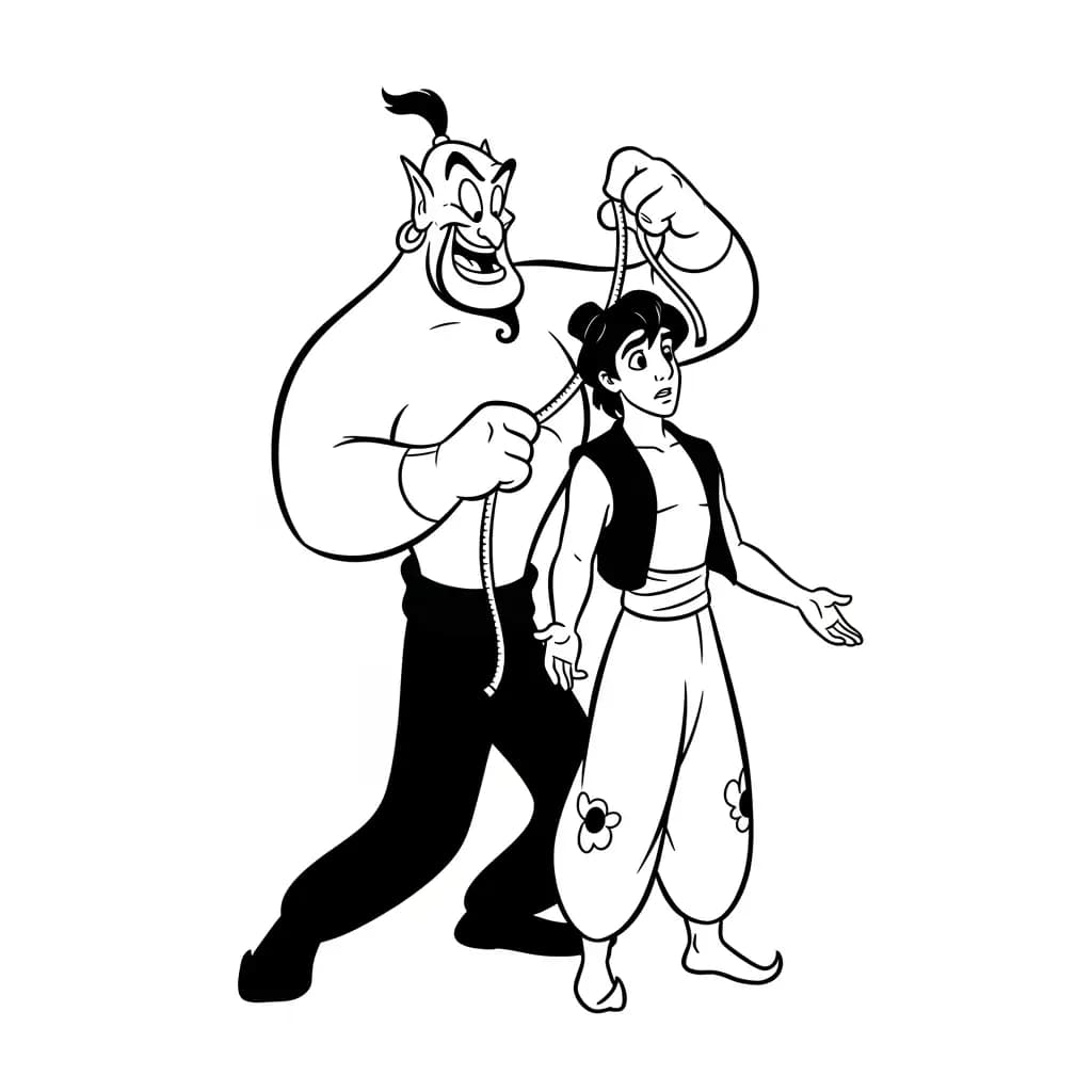 Desenhos da Aladdin para Colorir