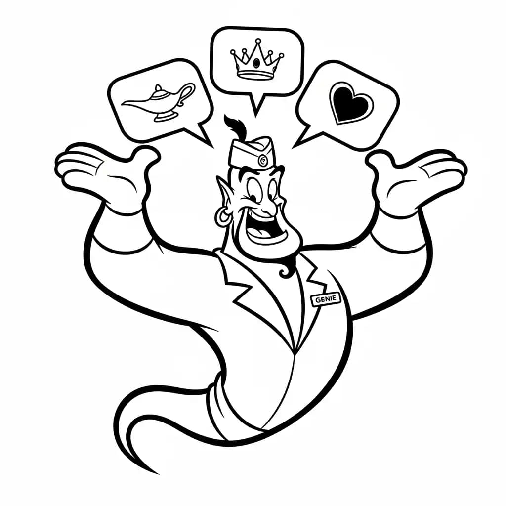 Desenhos da Aladdin para Colorir