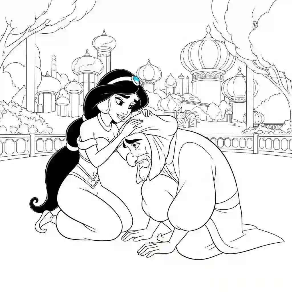 Desenhos da Aladdin para Colorir