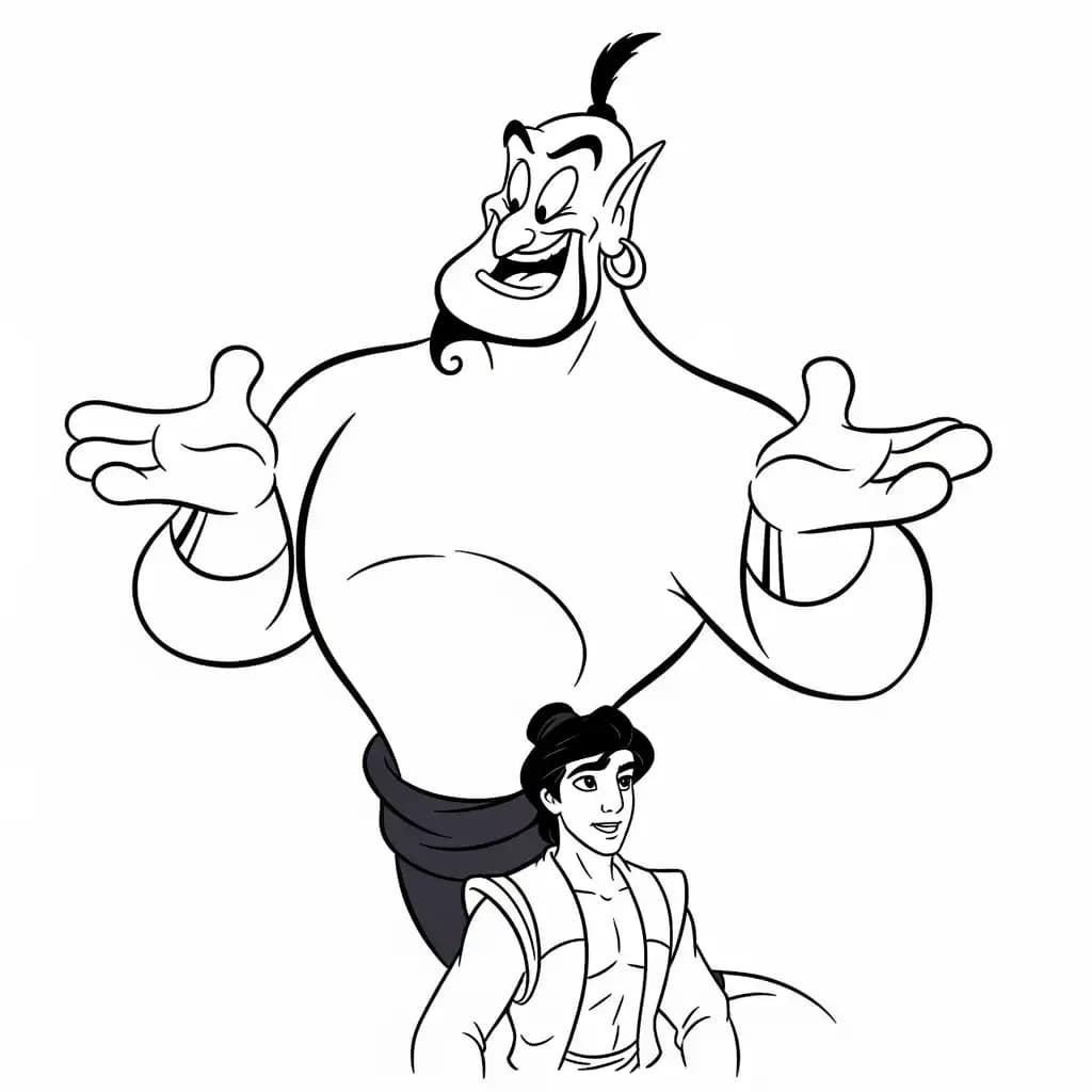 Desenhos da Aladdin para Colorir