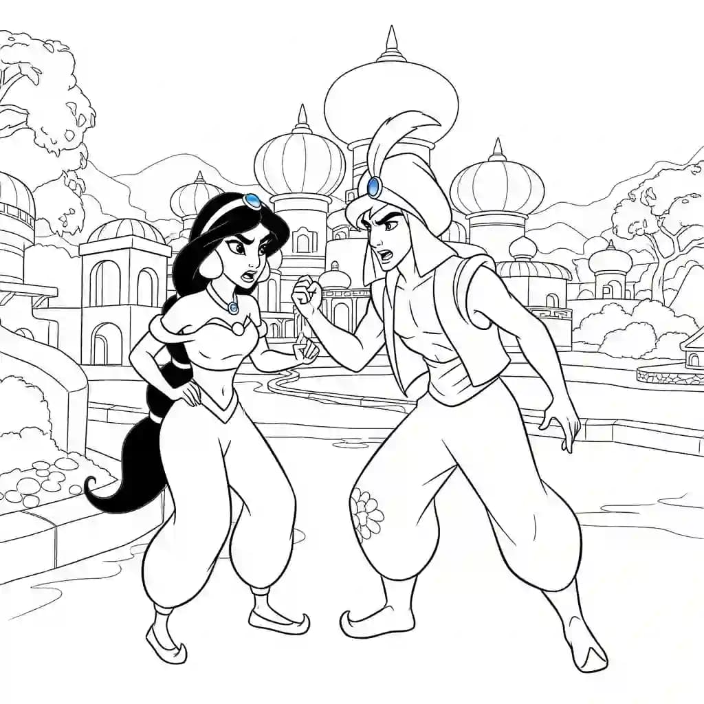 Desenhos da Aladdin para Colorir