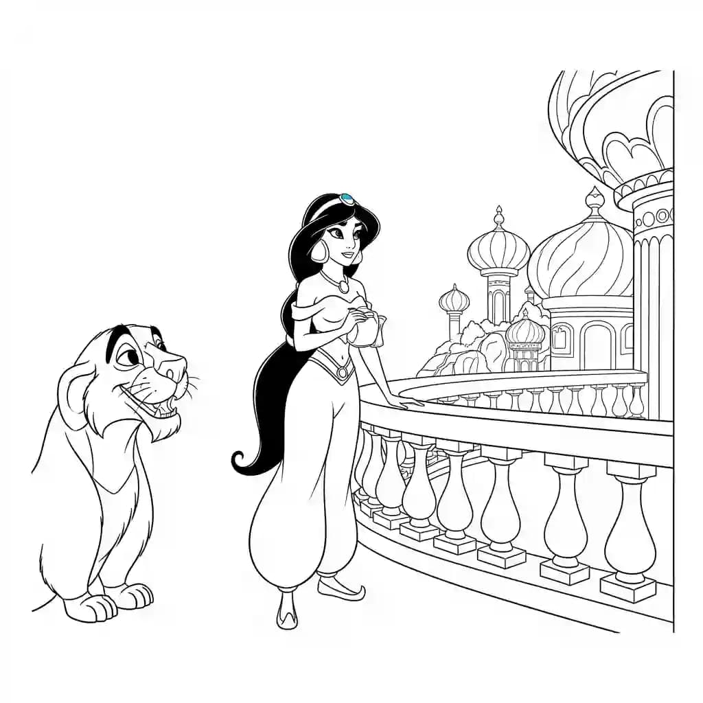 Desenhos da Aladdin para Colorir