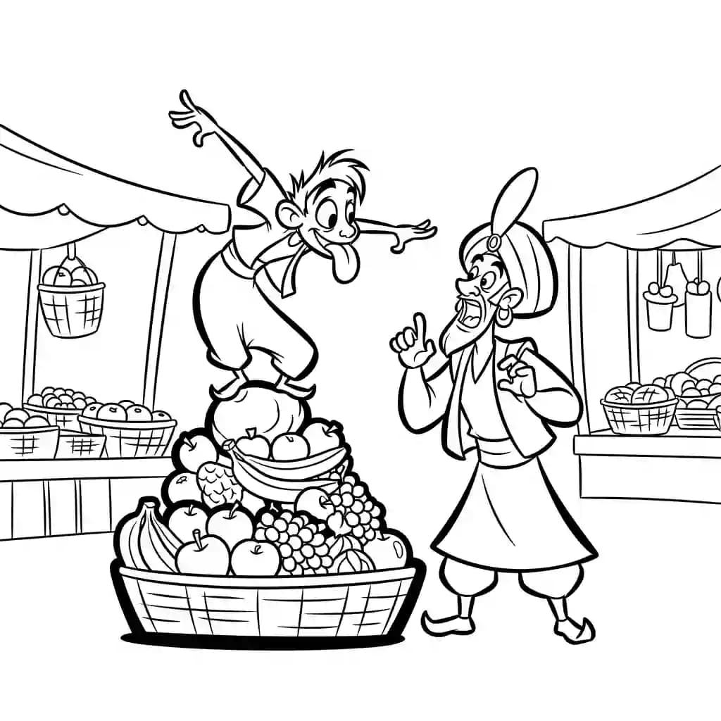 Desenhos da Aladdin para Colorir