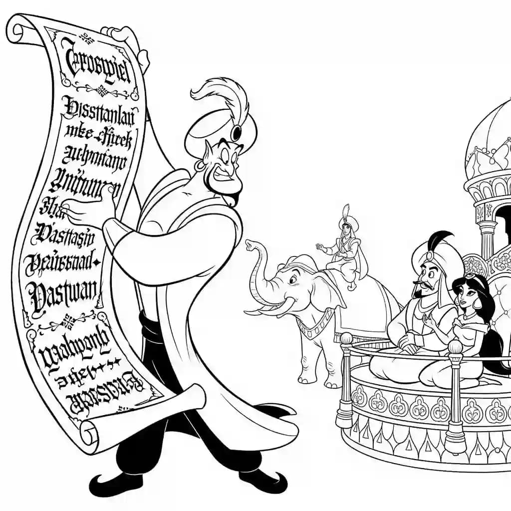 Desenhos da Aladdin para Colorir