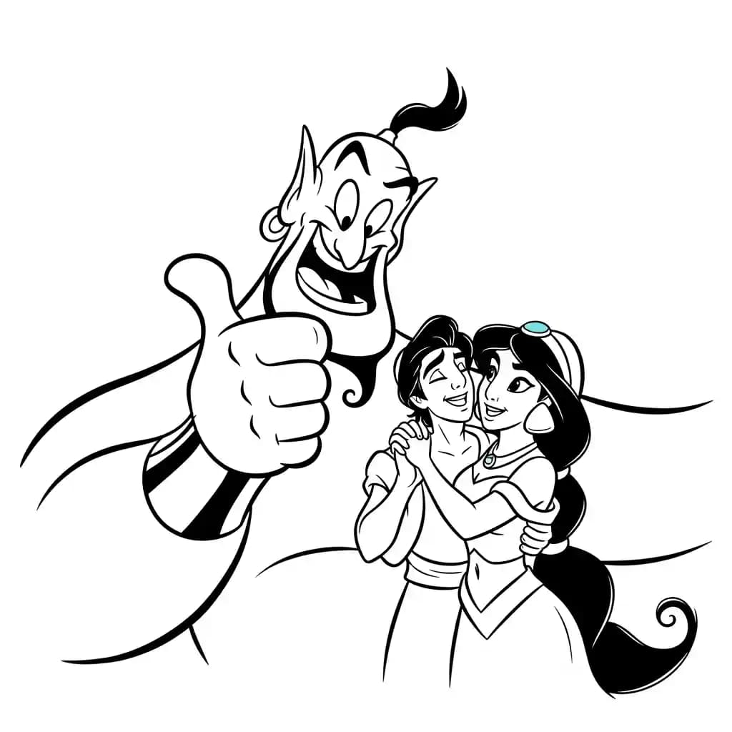 Desenhos da Aladdin para Colorir