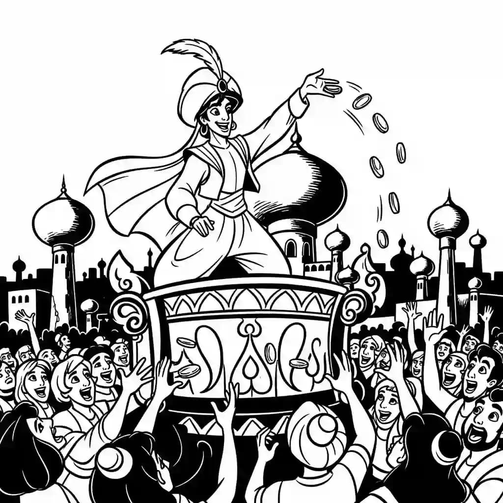 Desenhos da Aladdin para Colorir