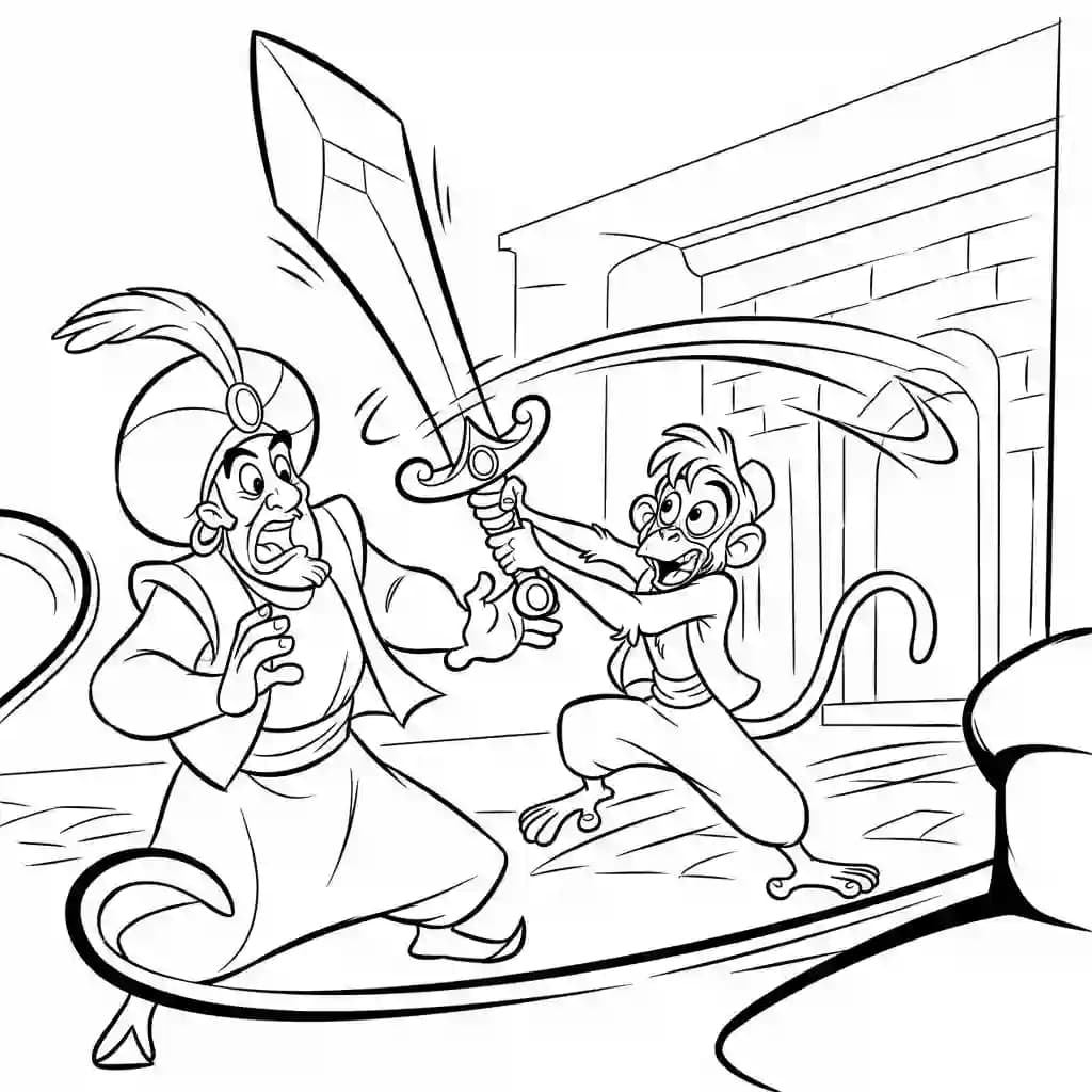 Desenhos da Aladdin para Colorir