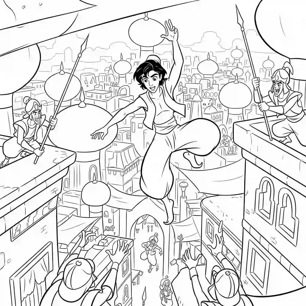 Desenhos da Aladdin para Colorir