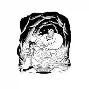 Desenhos da Aladdin para Colorir