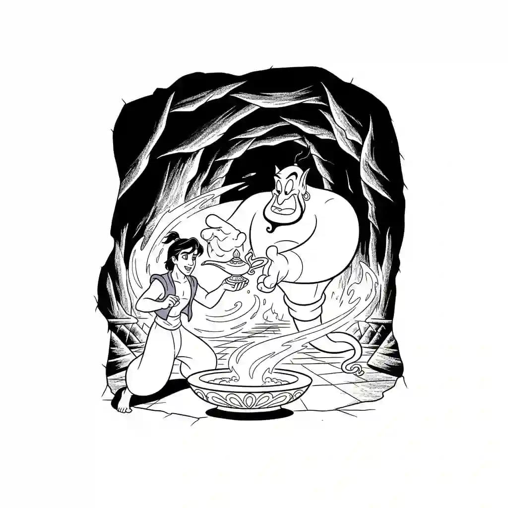 Desenhos da Aladdin para Colorir