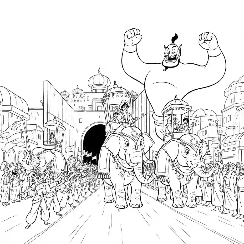 Desenhos da Aladdin para Colorir
