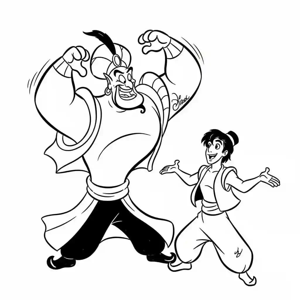 Desenhos da Aladdin para Colorir