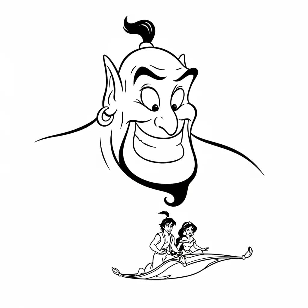 Desenhos da Aladdin para Colorir