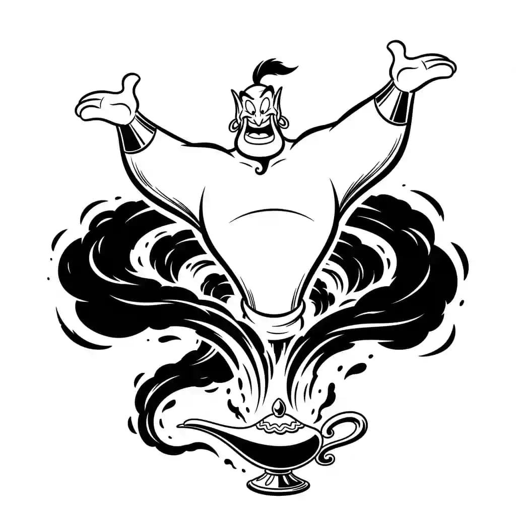 Desenhos da Aladdin para Colorir