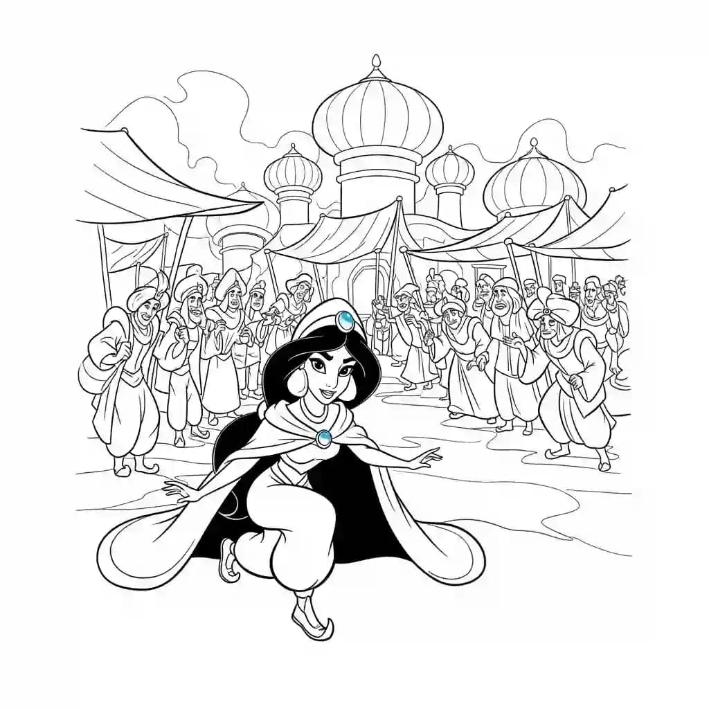 Desenhos da Aladdin para Colorir
