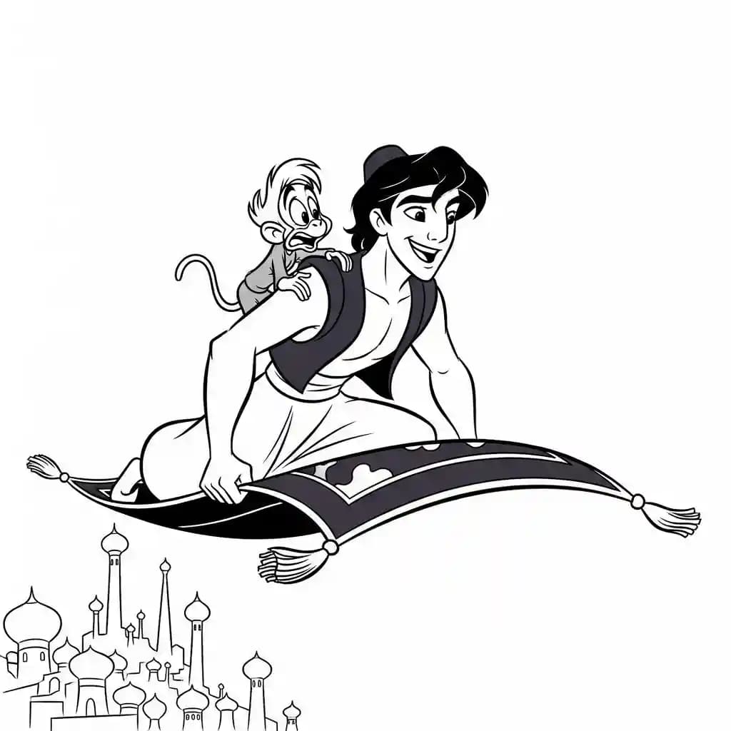 Desenhos da Aladdin para Colorir