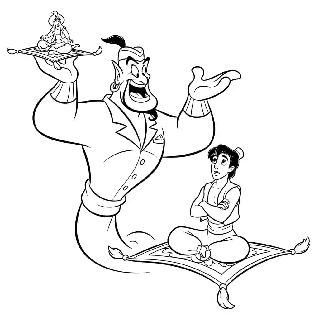 Desenhos da Aladdin para Colorir