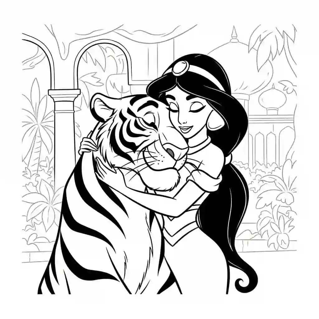 Desenhos da Aladdin para Colorir