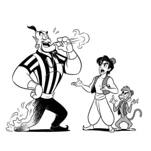 Desenhos da Aladdin para Colorir