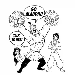 Desenhos da Aladdin para Colorir