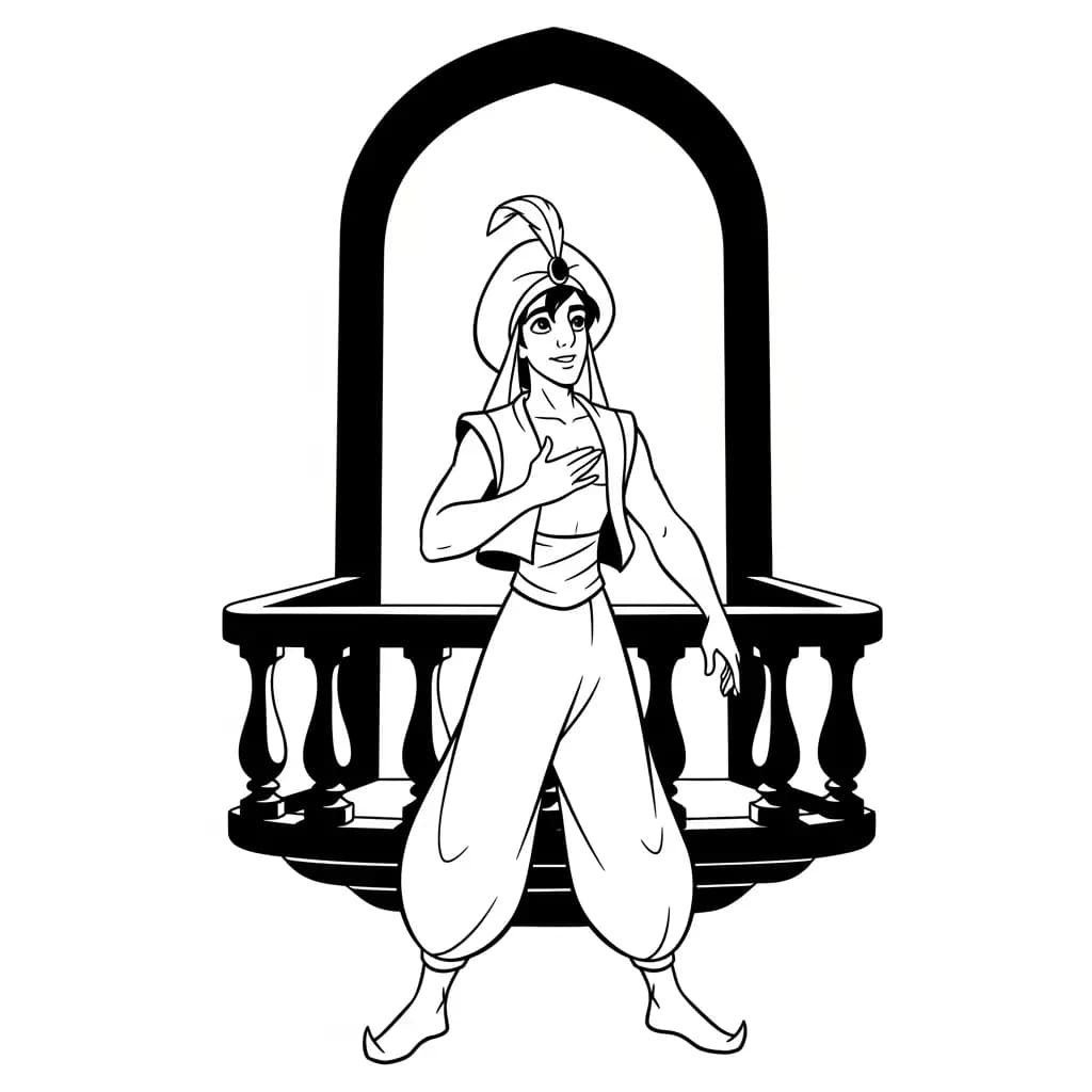 Desenhos da Aladdin para Colorir