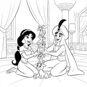 Desenhos da Aladdin para Colorir