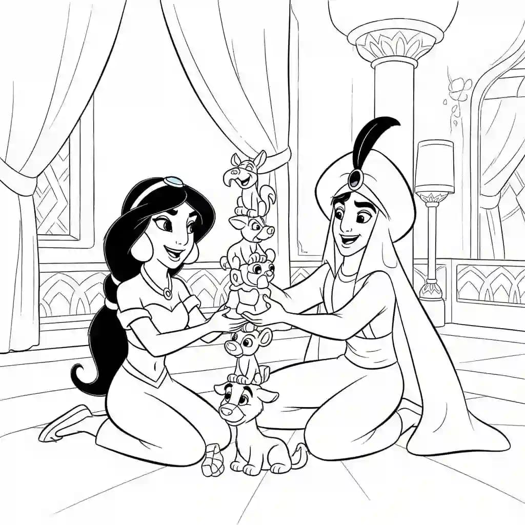 Desenhos da Aladdin para Colorir