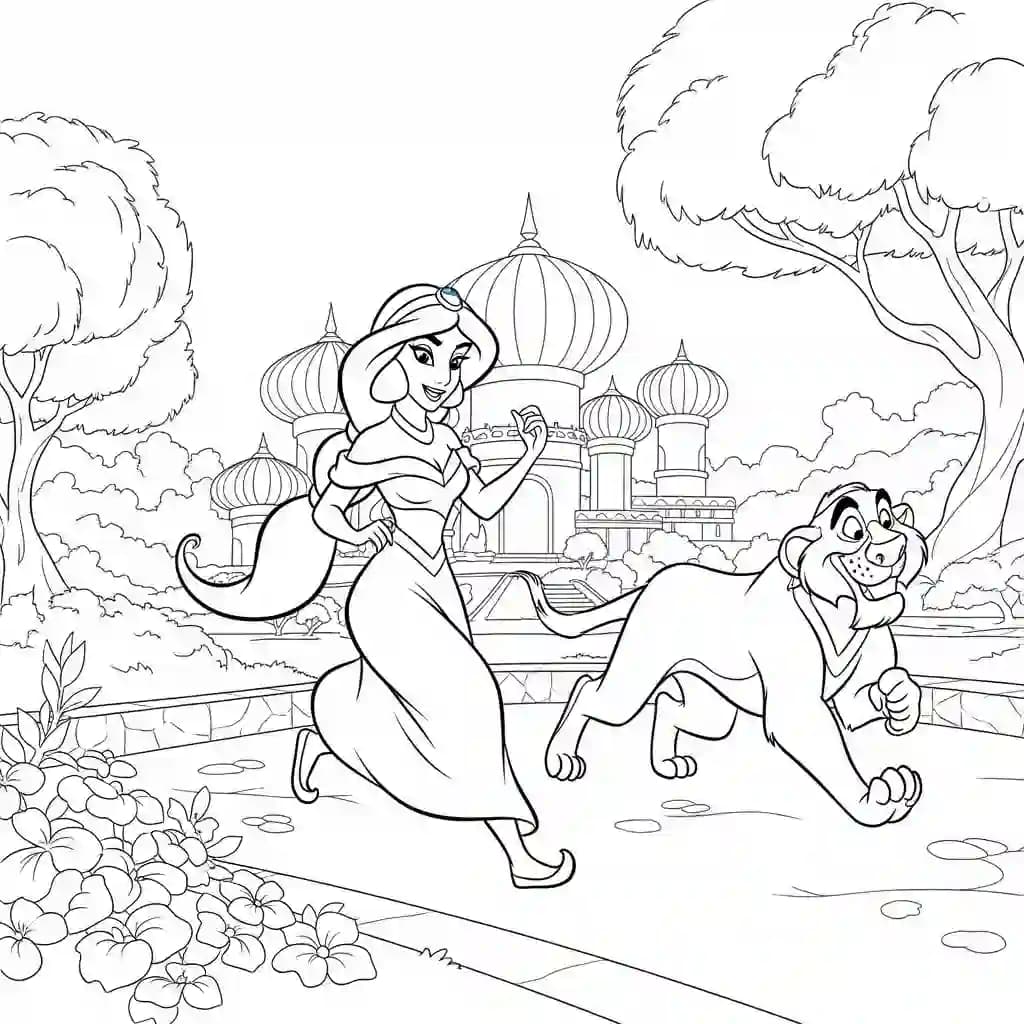 Desenhos da Aladdin para Colorir
