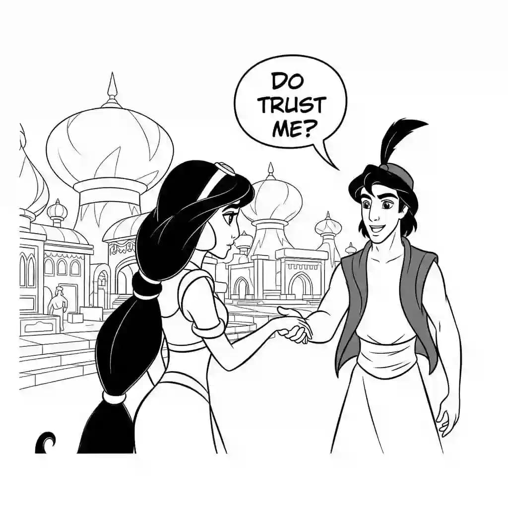Desenhos da Aladdin para Colorir