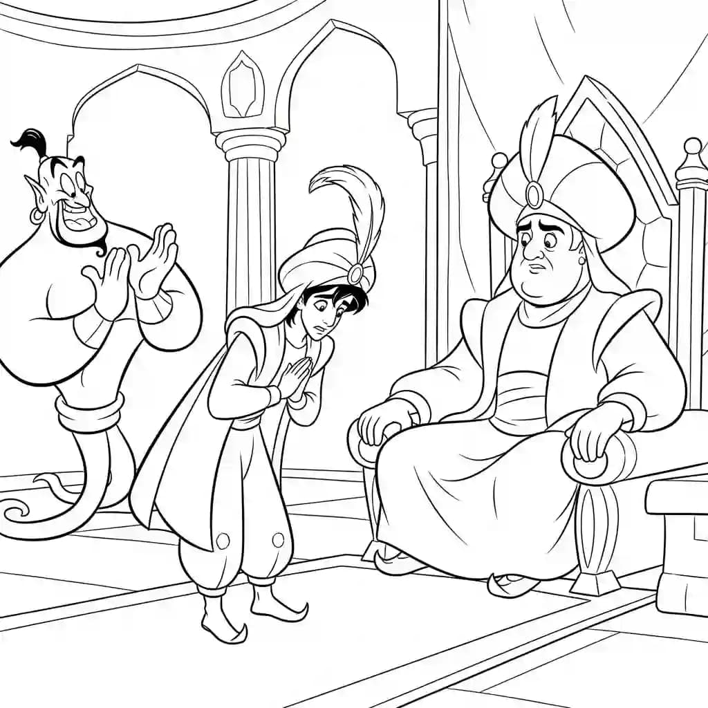 Desenhos da Aladdin para Colorir