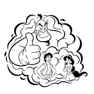 Desenhos da Aladdin para Colorir