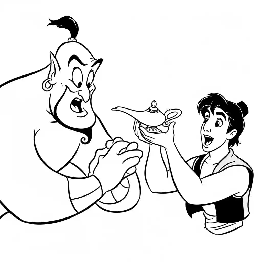 Desenhos da Aladdin para Colorir