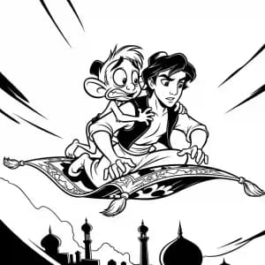 Desenhos da Aladdin para Colorir