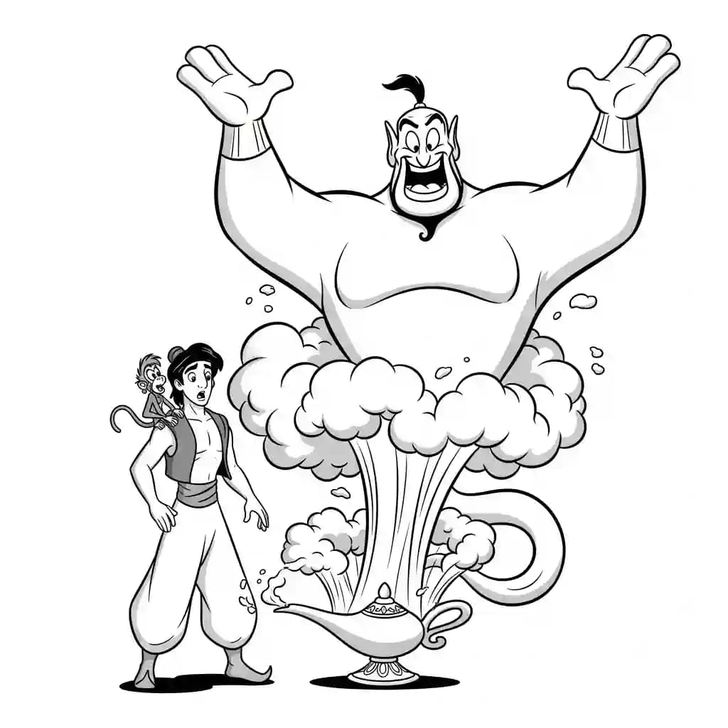 Desenhos da Aladdin para Colorir