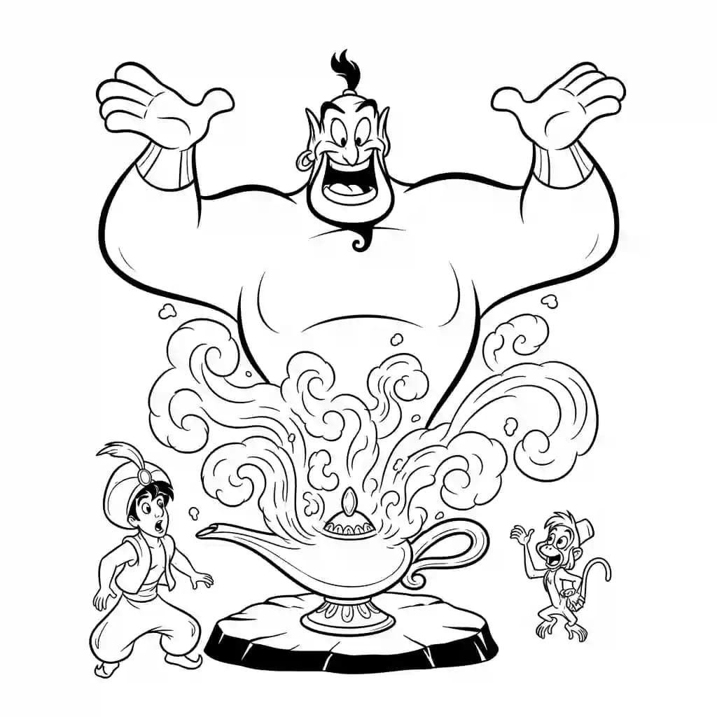 Desenhos da Aladdin para Colorir