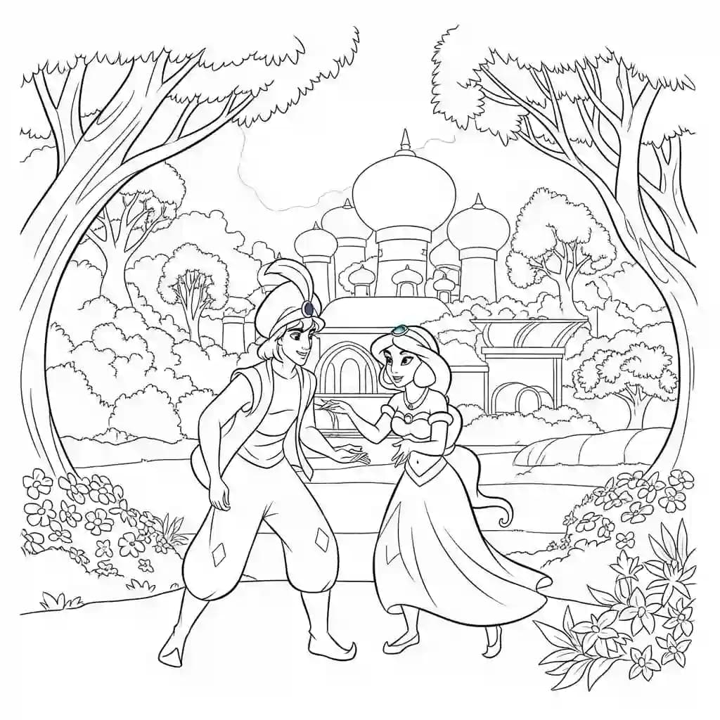 Desenhos da Aladdin para Colorir
