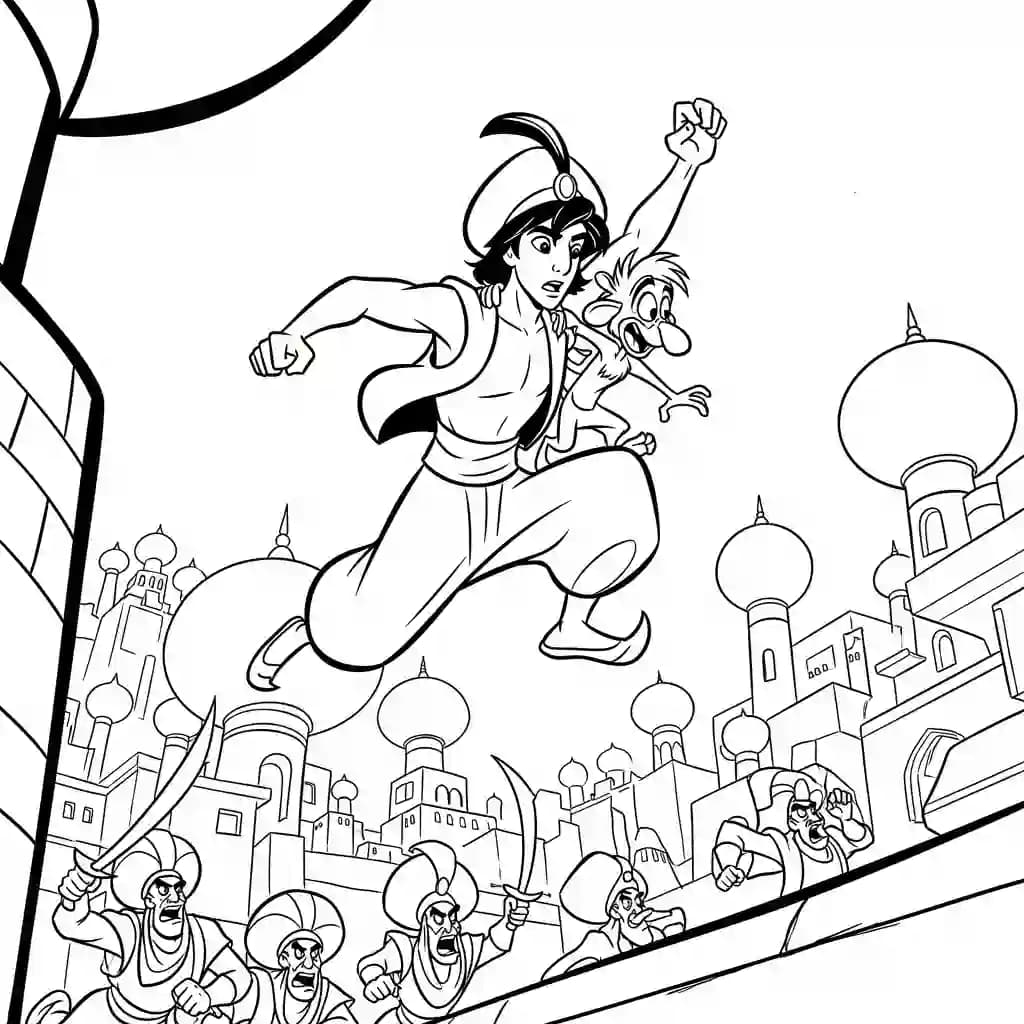 Desenhos da Aladdin para Colorir