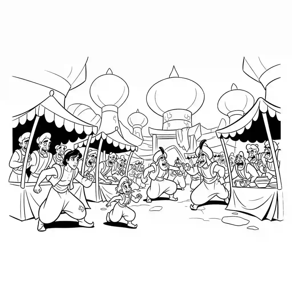 Desenhos da Aladdin para Colorir